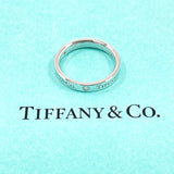TIFFANY&Co. Ring Flat band ring Pt950Platinum/diamond #US 5 1/4 Silver Women Second hand