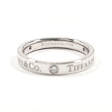 TIFFANY&Co. Ring Flat band ring Pt950Platinum/diamond #US 5 1/4 Silver Women Second hand