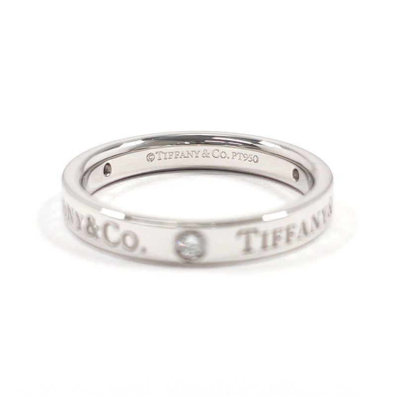 TIFFANY&Co. Ring Flat band ring Pt950Platinum/diamond #US 5 1/4 Silver Women Second hand