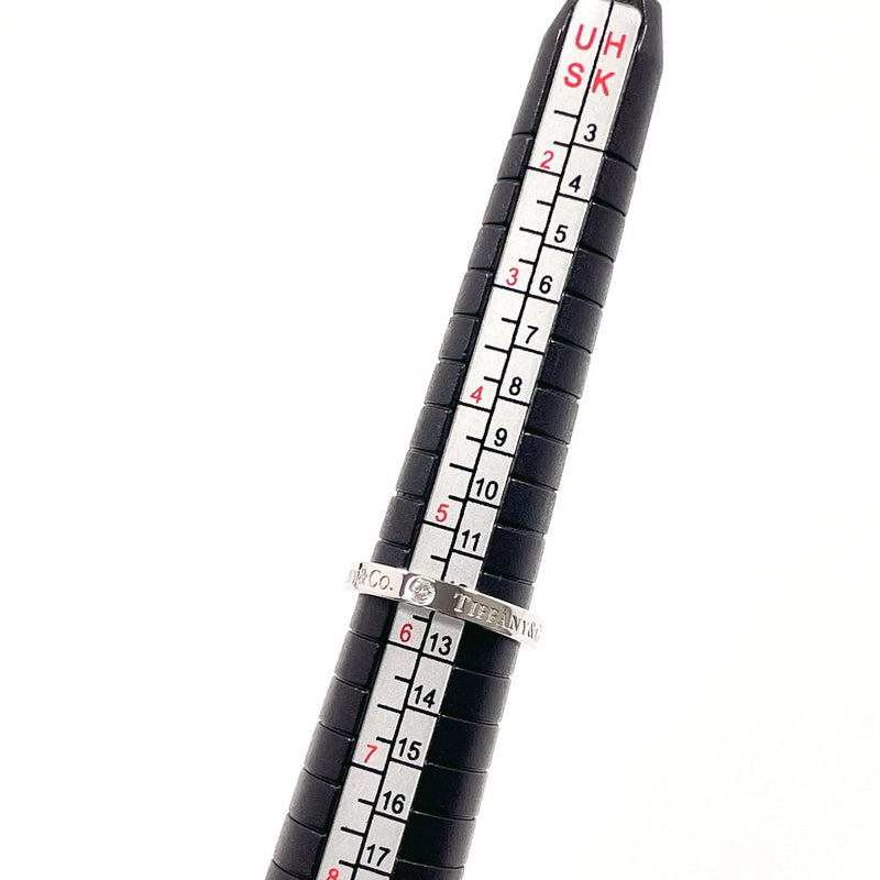 TIFFANY&Co. Ring Flat band ring Pt950Platinum/diamond #US 5 1/4 Silver Women Second hand