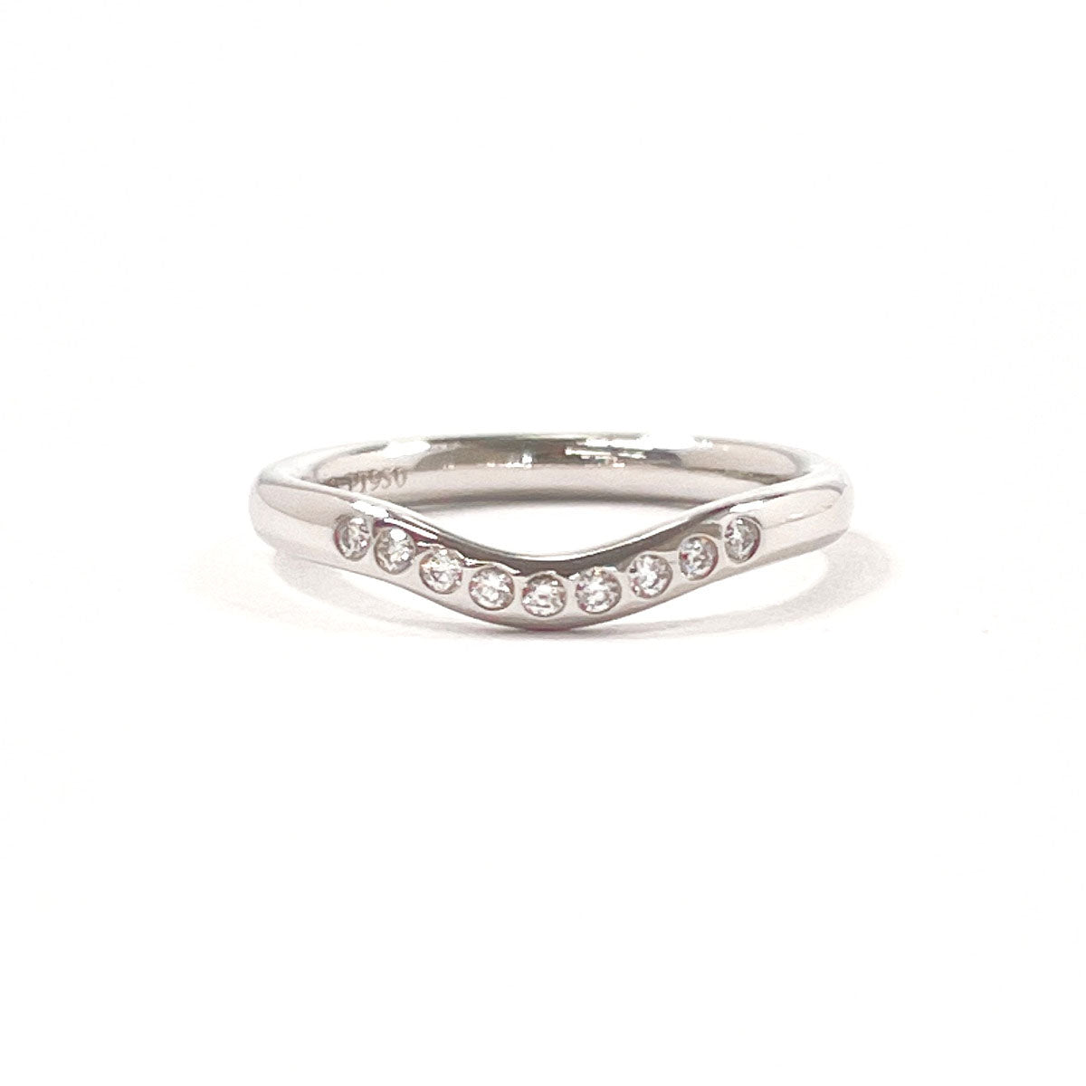 TIFFANY&Co. Ring Curved bundling Elsa Peretti Pt950Platinum