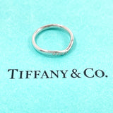 TIFFANY&Co. Ring Curved bundling Elsa Peretti Pt950Platinum/diamond #US 3 3/4 Silver Women Second hand