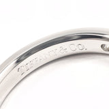 TIFFANY&Co. Ring Stacking band ring Elsa Peretti Pt950Platinum/diamond #US 4 1/4 Silver Women Second hand