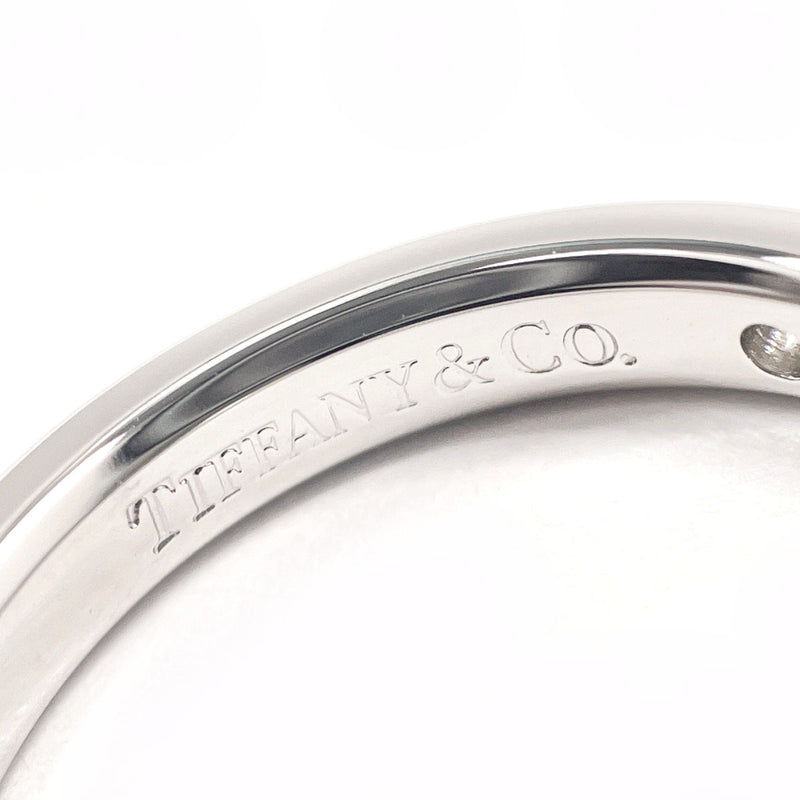 TIFFANY&Co. Ring Stacking band ring Elsa Peretti Pt950Platinum/diamond #US 4 1/4 Silver Women Second hand