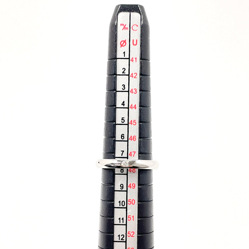 TIFFANY&Co. Ring Stacking band ring Elsa Peretti Pt950Platinum/diamond #US 4 1/4 Silver Women Second hand