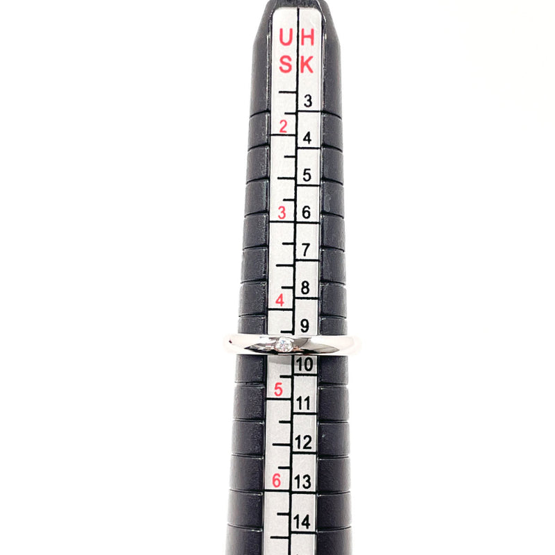 TIFFANY&Co. Ring Stacking band ring Elsa Peretti Pt950Platinum/diamond #US 4 1/4 Silver Women Second hand