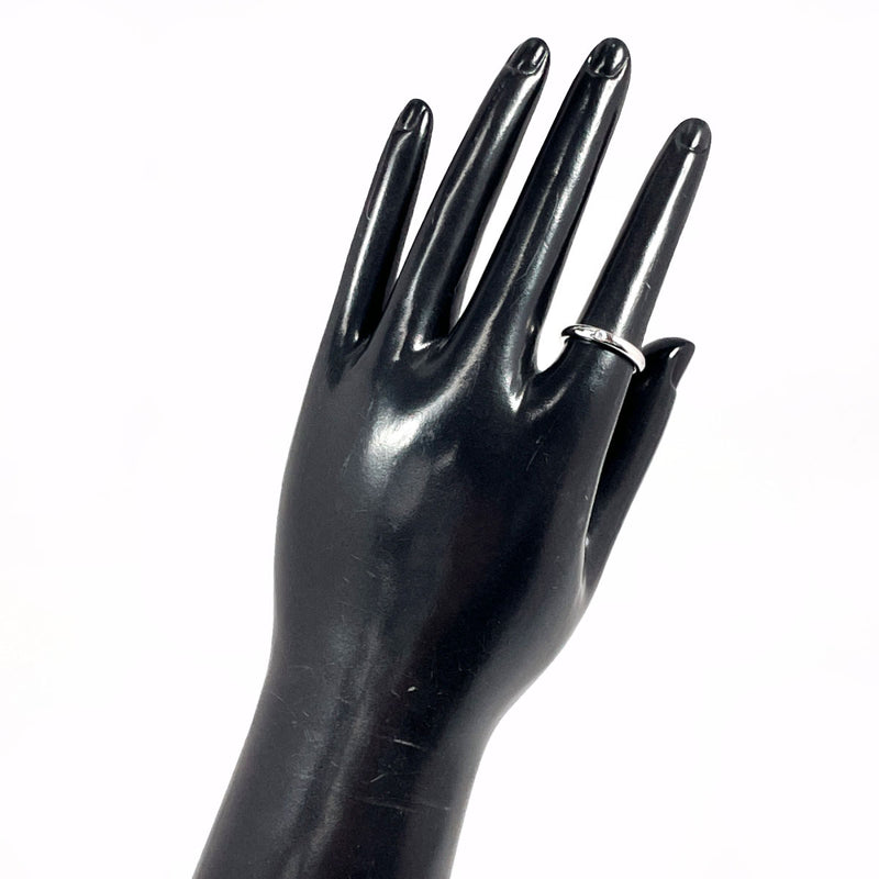 TIFFANY&Co. Ring Stacking band ring Elsa Peretti Pt950Platinum/diamond #US 4 1/4 Silver Women Second hand