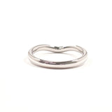 TIFFANY&Co. Ring Curved bundling Elsa Peretti Pt950Platinum #US 4 3/4 Silver Women Second hand