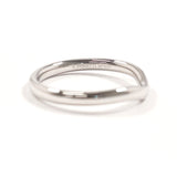 TIFFANY&Co. Ring Curved bundling Elsa Peretti Pt950Platinum #US 4 3/4 Silver Women Second hand