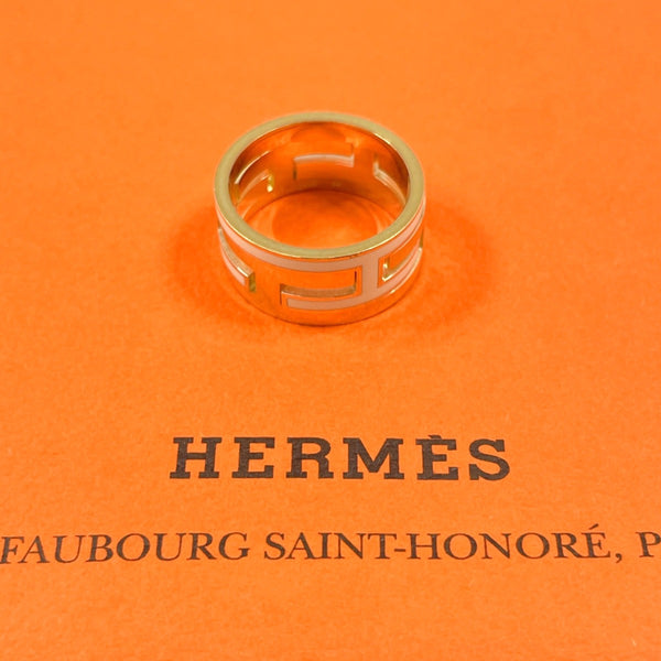 HERMES Ring Move ash Silver925 #US 6 gold gold Women Second hand