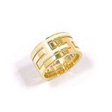 HERMES Ring Move ash Silver925 #US 6 gold gold Women Second hand