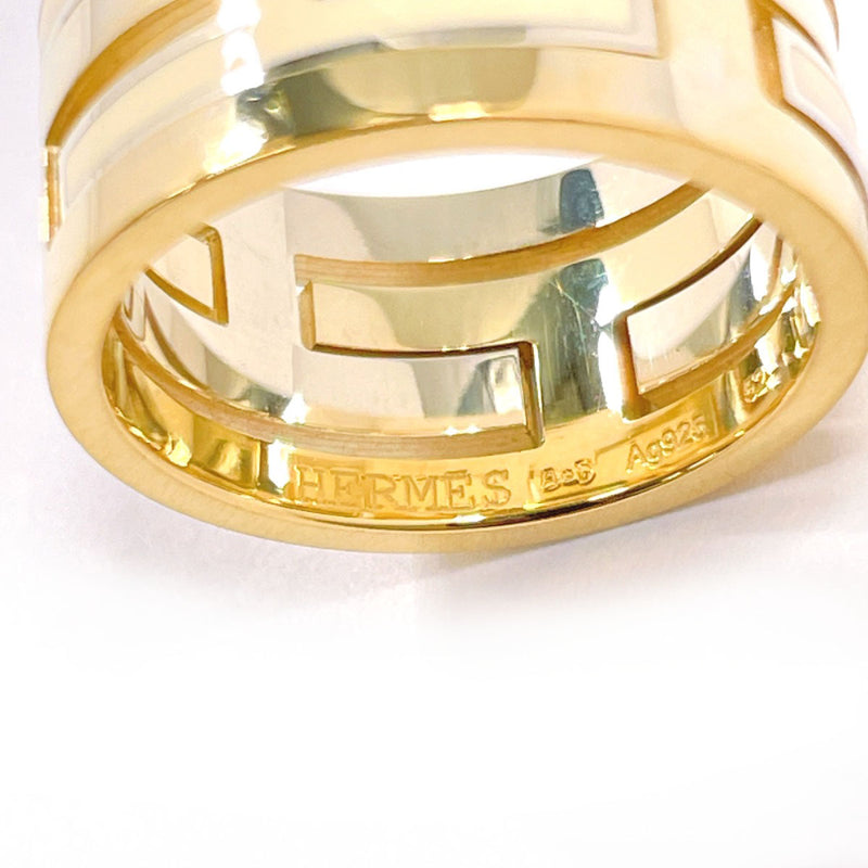 HERMES Ring Move ash Silver925 #US 6 gold gold Women Second hand