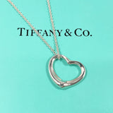 TIFFANY&Co. Necklace Open heart Elsa Peretti Silver925 Silver Women Second hand