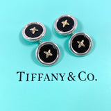 TIFFANY&Co. cuffs Cufflinks Button motif Silver925/K18 yellow gold Silver Silver mens Second hand