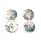 TIFFANY&Co. cuffs Cufflinks Button motif Silver925/K18 yellow gold Silver Silver mens Second hand