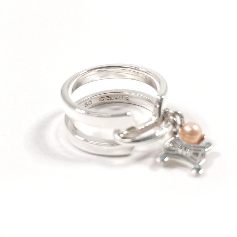 CELINE Ring Macadam Silver925 #US 5 1/4 Silver Women Second hand