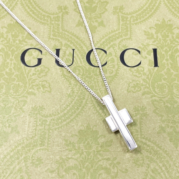 GUCCI Necklace cross Silver925 Silver unisex Second hand