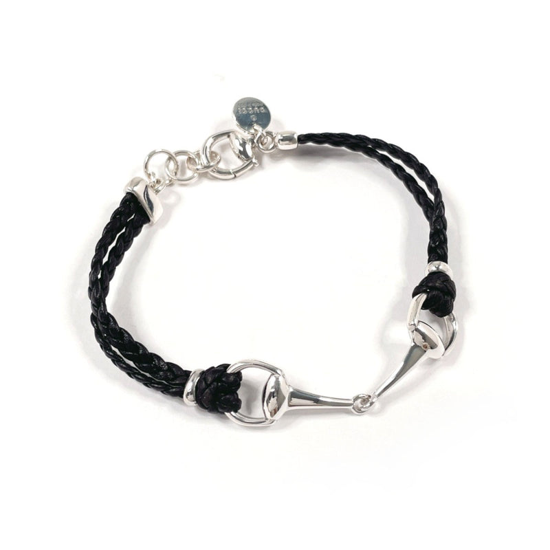 GUCCI bracelet Horsebit Silver925/leather Silver Silver unisex Second hand