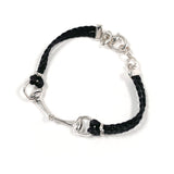 GUCCI bracelet Horsebit Silver925/leather Silver Silver unisex Second hand