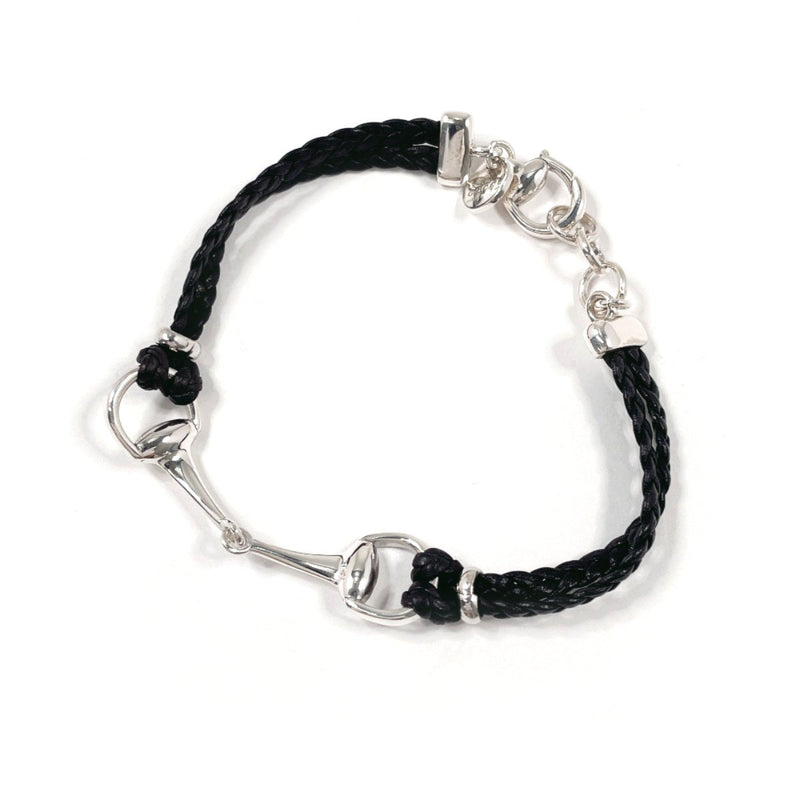 GUCCI bracelet Horsebit Silver925/leather Silver Silver unisex Second hand