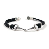 GUCCI bracelet Horsebit Silver925/leather Silver Silver unisex Second hand