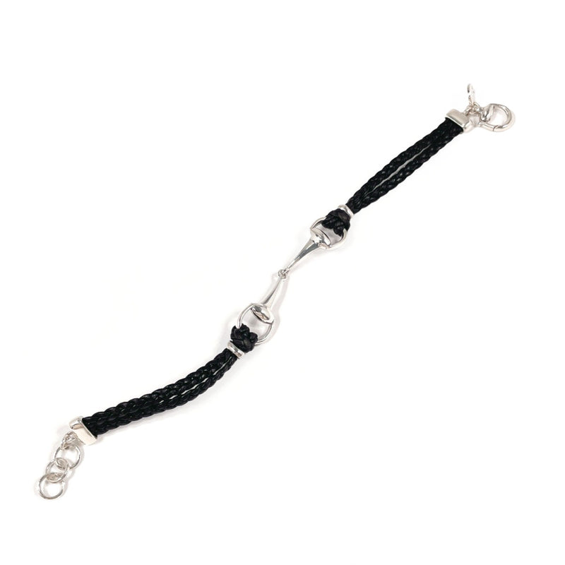 GUCCI bracelet Horsebit Silver925/leather Silver Silver unisex Second hand