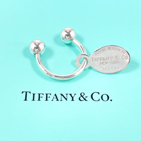 TIFFANY&Co. key ring Oval Tag Keyring Return to Silver925 Silver unisex Second hand