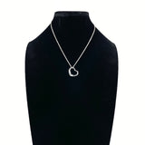 TIFFANY&Co. Necklace Open heart Elsa Peretti Silver925 Silver Women Second hand