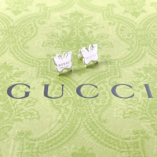 GUCCI earring butterfly Silver925/14 white gold Silver Women Second hand