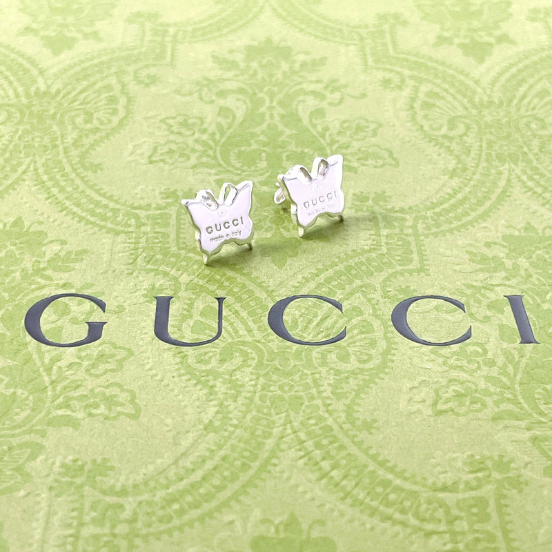 GUCCI earring butterfly Silver925/14 white gold Silver Women Second hand