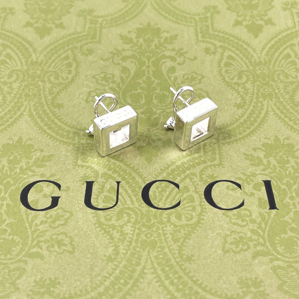 GUCCI earring Square Silver925 Silver Women Second hand