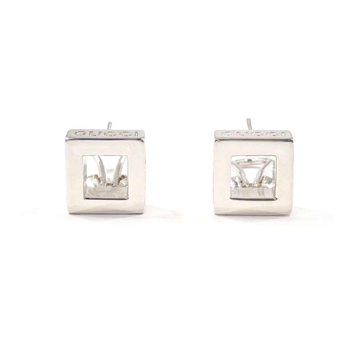 GUCCI earring Square Silver925 Silver Women Second hand – JP