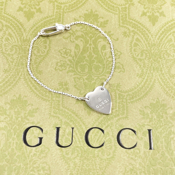 GUCCI bracelet Trademark Heart Silver925 Silver Women Second hand