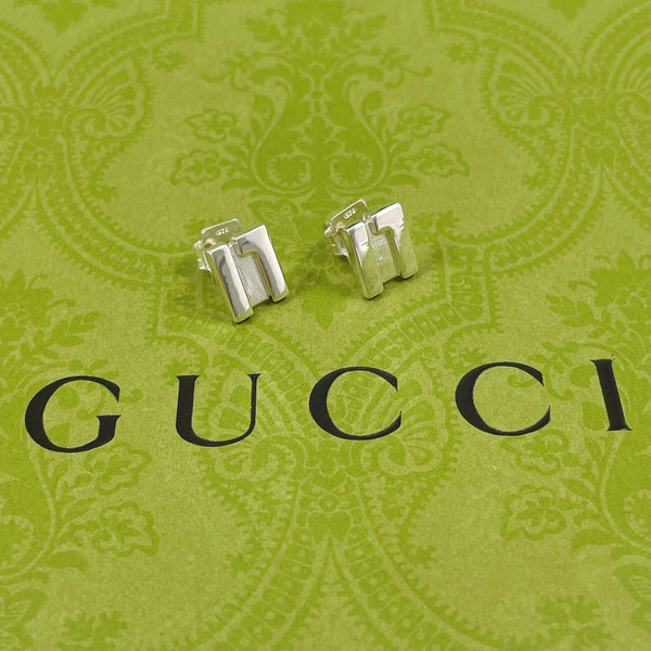 GUCCI earring G logo Silver925 Silver unisex Second hand