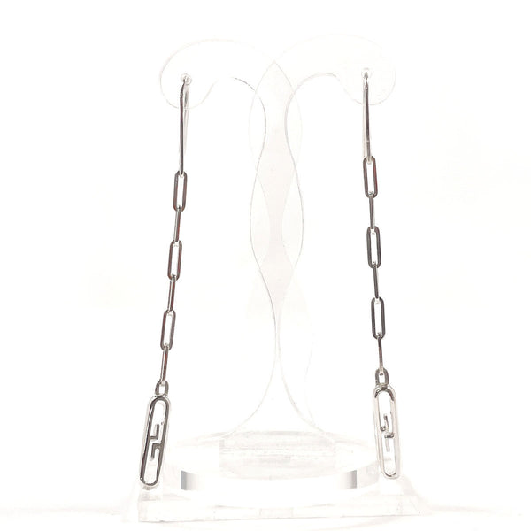 GUCCI earring Logo Swing Chain Silver925 Silver Women Second hand