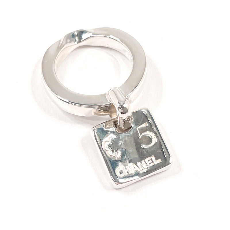 CHANEL Ring Camellia No.5 Clover plate Silver #US 5 1/4 Silver Women Second hand