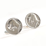 Georg Jensen cuffs Cow motif cufflinks Silver925 Silver mens Second hand