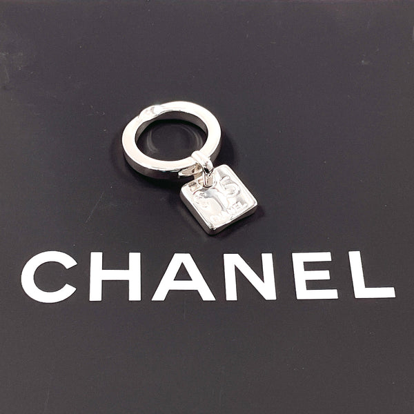 CHANEL Ring Camellia No.5 Clover plate Silver #US 5 3/4 Silver Women Second hand