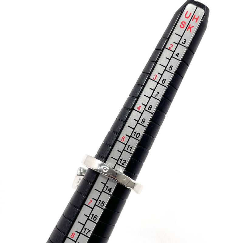 CHANEL Ring Camellia No.5 Clover plate Silver #US 5 3/4 Silver Women Second hand