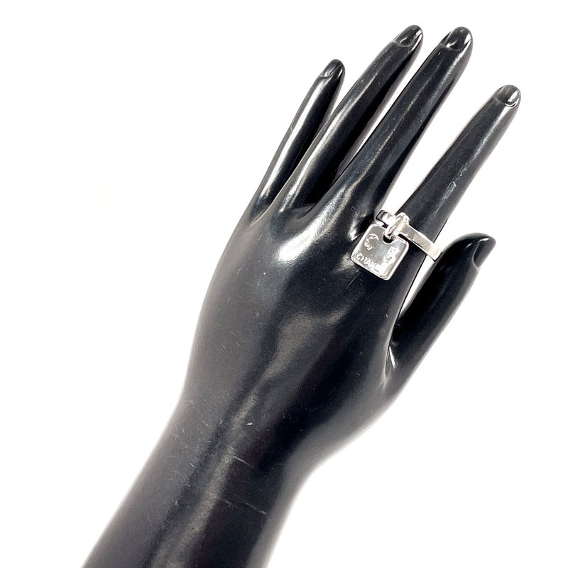 CHANEL Ring Camellia No.5 Clover plate Silver #US 5 3/4 Silver Women Second hand