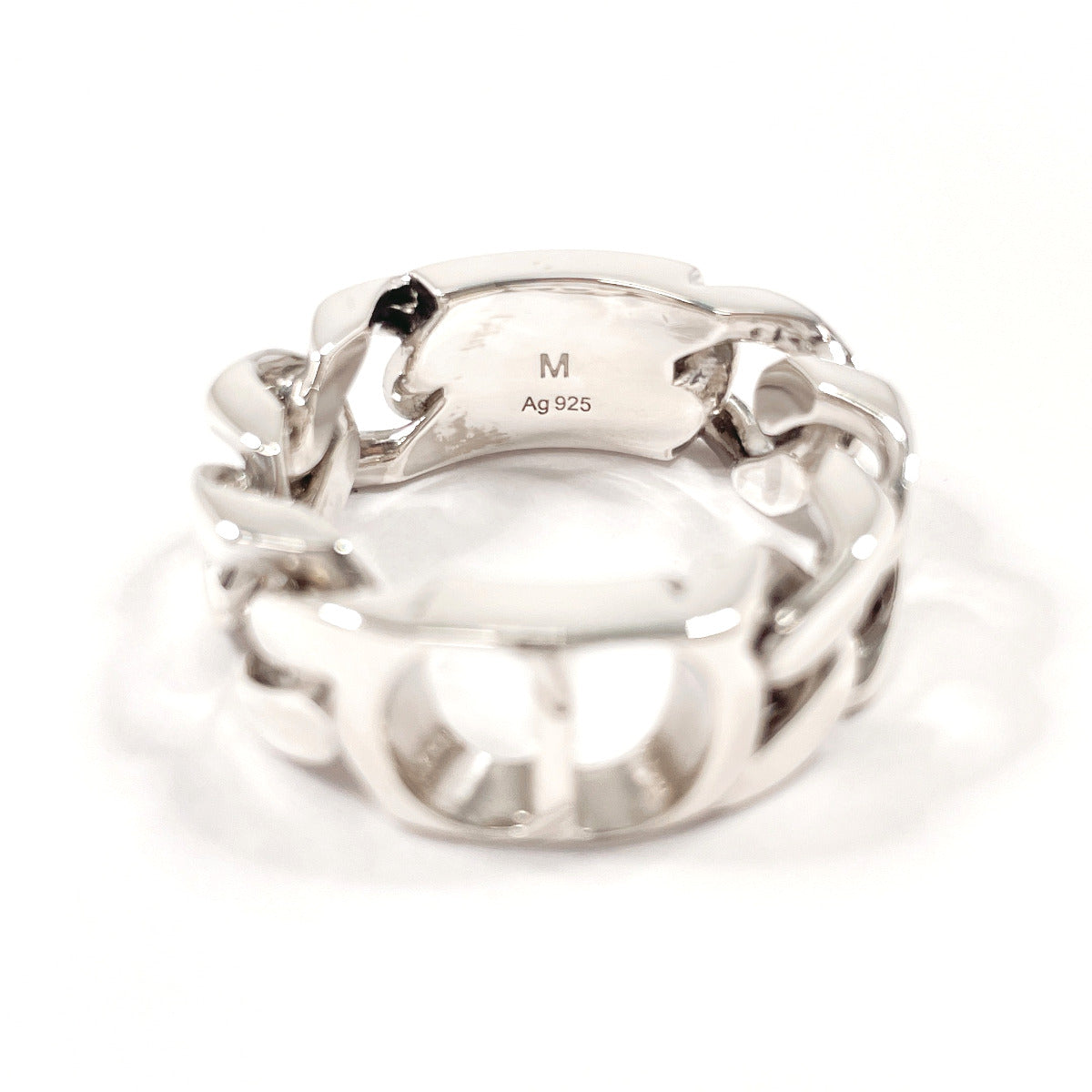 Dior Ring CD Icon Chain Link Silver925 #US 9 Silver mens Second