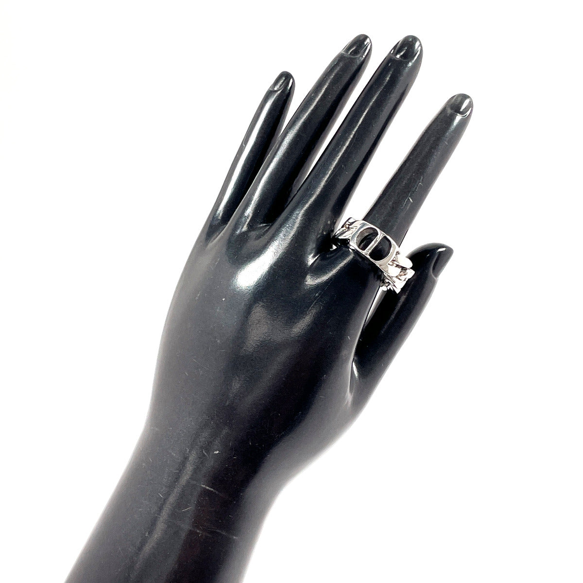 Dior Ring CD Icon Chain Link Silver925 #US 9 Silver mens Second