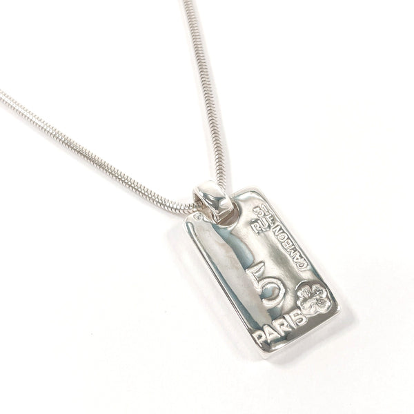 CHANEL Necklace with logo Silver925 Silver Women Second hand