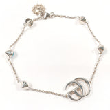 GUCCI bracelet 527393 Double G mother-of-pearl bracelet Silver925/Blue Topaz/Mother of pearl Silver Women Second hand