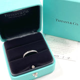 TIFFANY&Co. Ring Milgrain Bundling gathered together Pt950Platinum #US 6 Silver Women Second hand
