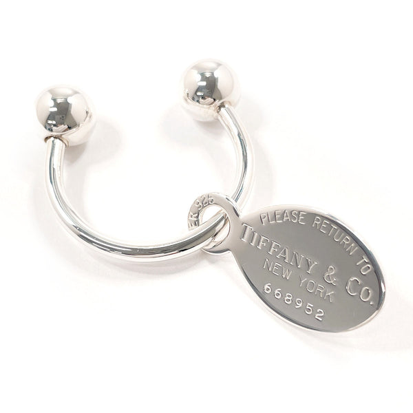 TIFFANY&Co. key ring Oval Tag Screwball Keyring Return to Silver925 Silver unisex Second hand