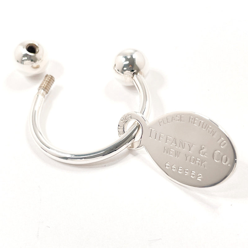 TIFFANY&Co. key ring Oval Tag Screwball Keyring Return to Silver925 Silver unisex Second hand