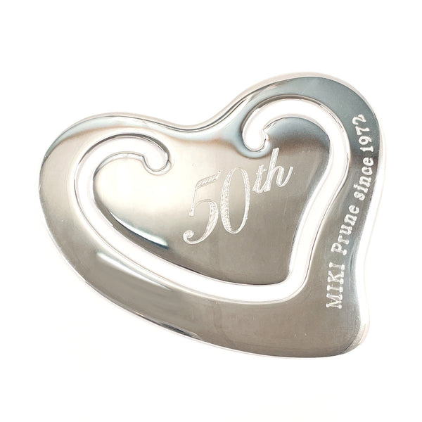 TIFFANY&Co. Other accessories Heart bookmark 50th MIKI Prune since 1972 Silver925 Silver unisex Second hand