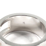 GUCCI Ring Branded Cutout G Silver925 #US 6 1/2 Silver unisex Second hand