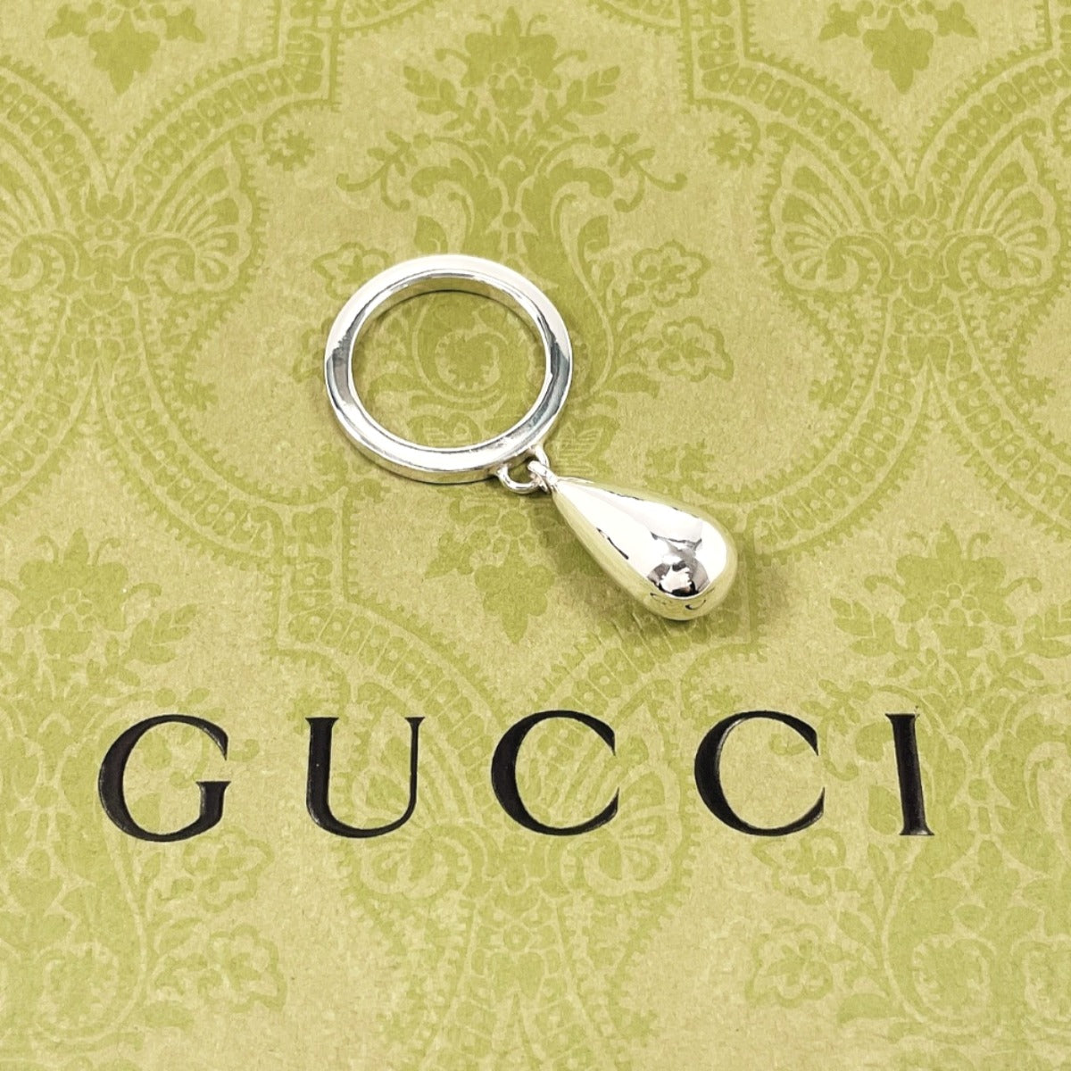 GUCCI Ring teardrop Silver925 #US 7 1/4 Silver unisex Second hand